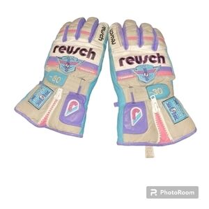 Vintage Reusch Skiing Gloves Ladies Size 9